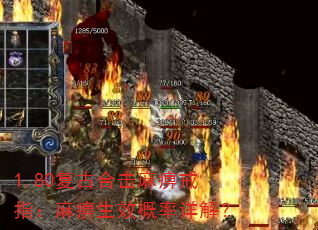 1.80复古合击麻痹戒指:麻痹生效概率详解? 1.80复古合击麻痹戒指:麻痹生效概率详解?