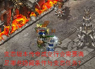 变态版本传奇成立行会需要满足哪些隐藏条件与变态任务? 变态版本传奇成立行会需要满足哪些隐藏条件与变态任务?