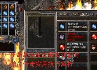 尸王殿刷装备如何高效省时?精品传奇实用技巧解析 尸王殿刷装备如何高效省时?精品传奇实用技巧解析