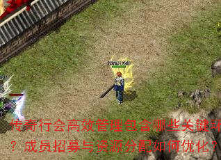 传奇行会高效管理包含哪些关键环节?成员招募与资源分配如何优化? 传奇行会高效管理包含哪些关键环节?成员招募与资源分配如何优化?