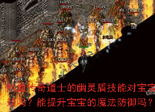 热血传奇道士的幽灵盾技能对宝宝有效吗?能提升宝宝的魔法防御吗? 热血传奇道士的幽灵盾技能对宝宝有效吗?能提升宝宝的魔法防御吗?