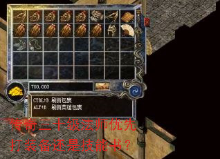 传奇三十级法师优先打装备还是技能书? 传奇三十级法师优先打装备还是技能书?