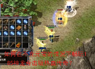 如何在不充元宝的情况下畅玩1.85神龙合击版热血传奇? 如何在不充元宝的情况下畅玩1.85神龙合击版热血传奇?