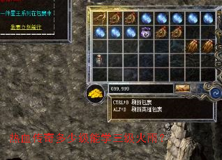 热血传奇多少级能学三级火雨? 热血传奇多少级能学三级火雨?