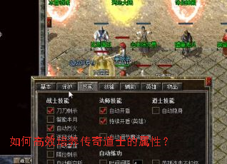 如何高效培养传奇道士的属性? 如何高效培养传奇道士的属性?