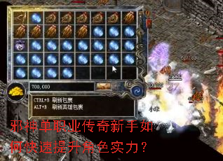 邪神单职业传奇新手如何快速提升角色实力? 邪神单职业传奇新手如何快速提升角色实力?