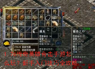 1.76传奇英雄合击手游怎么玩?新手入门技巧全攻略 1.76传奇英雄合击手游怎么玩?新手入门技巧全攻略