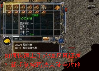 如何快速上手永恒归真征途?新手制霸玛法大陆全攻略 如何快速上手永恒归真征途?新手制霸玛法大陆全攻略