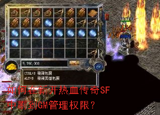 如何在新开热血传奇SF中刷到GM管理权限? 如何在新开热血传奇SF中刷到GM管理权限?