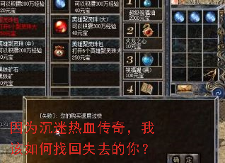 因为沉迷热血传奇,我该如何找回失去的你? 因为沉迷热血传奇,我该如何找回失去的你?