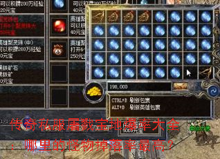 传奇私服屠戮宝地爆率大全:哪里的怪物掉落率最高? 传奇私服屠戮宝地爆率大全:哪里的怪物掉落率最高?
