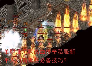 单职业沉默热血传奇私服新手入门有哪些必备技巧? 单职业沉默热血传奇私服新手入门有哪些必备技巧?