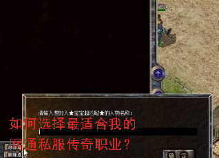 如何选择最适合我的网通私服传奇职业? 如何选择最适合我的网通私服传奇职业?